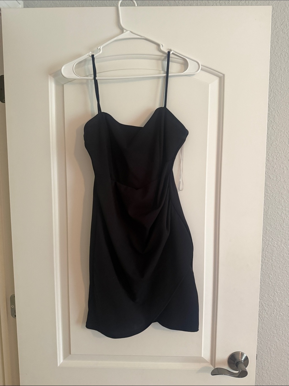 Windsor Black Draped Mini Dress